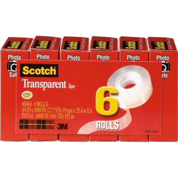 Image for Scotch® Transparent Tape, Package Of 6 from HD Supply