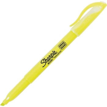 Sharpie® Accent® Pocket Highlighters, Fluorescent Yellow, Package Of 12