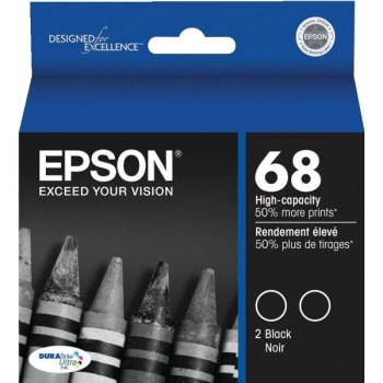 Image for Epson® 68/t068120-D2 Durabrite High-Capacity Ink Cartridges, Black, Package Of 2 from HD Supply