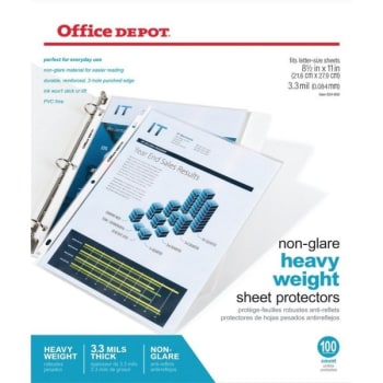 Image for Office Depot® Heavyweight Non-Glare Sheet Protector, Box Of 100 from HD Supply