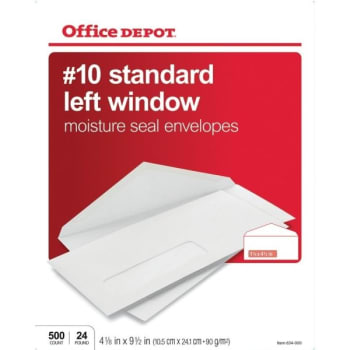 Image for Office Depot Brand Window Envelopes (500-Box) from HD Supply