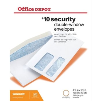 Image for Office Depot® Brand Double-Window Envelopes, Box Of 500 from HD Supply