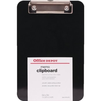 Image for Office Depot® Black 6 X 9" Memo-Size Clipboard from HD Supply