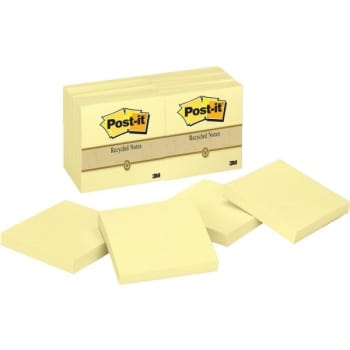 Image for Post-It® Notes, 3" X 3", Canary Yellow, Package Of 12 from HD Supply
