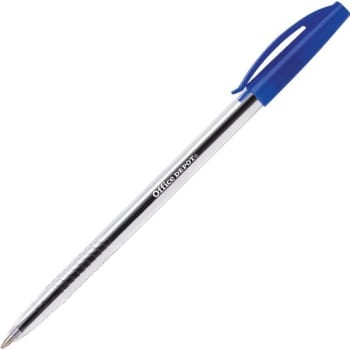 Office Depot Brand Ballpoint Stick Pen Blue Package Of 48 Hd Supply