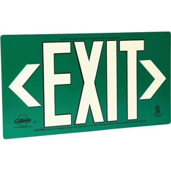Image for Lumaware Green Aluminum Exit Sign LED 50 Ft. Visibility 5 Fc Ul924 Compliant from HD Supply