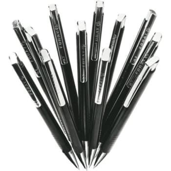Foray® Tungsten Carbide Retractable Ballpoint Pens, 0.7 mm, Black, Package Of 12