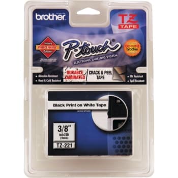 Image for Brother® Tze-221 Black-On-White Tape, 3/8" X 26'3" from HD Supply