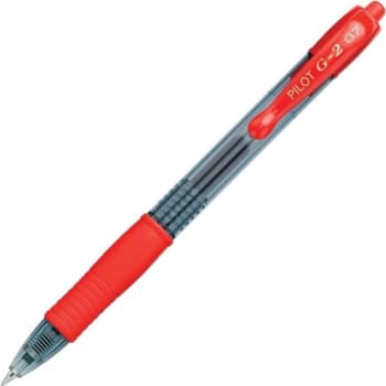 Pilot G-2 Retractable Gel Ink Rollerball Pens, 0.7 Mm, Red, Package Of 12