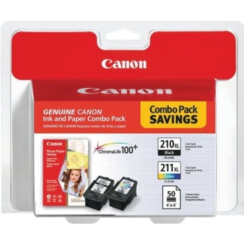 Image for Canon Pg-210xl / Cl-211xl Ink Cartridge & Paper Combo Pack from HD Supply