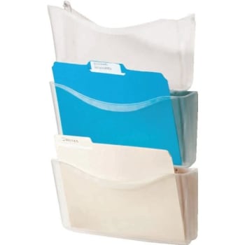 Office Depot 3-Pocket Wall Files (Clear) (3-Pack)