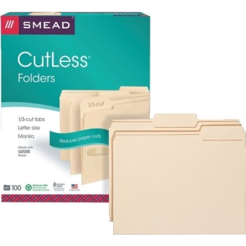 Image for Smead® Cutless Watershed File Folders, Letter Size, Mainla, Box Of 100 from HD Supply