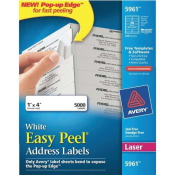 Image for Avery 1 X 4 In. Address Labels (White) (5000-Box) from HD Supply