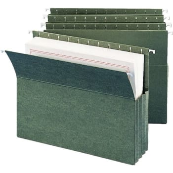 SMEAD® Hanging Expanding File Pockets, Letter Size, Green, Box Of 10