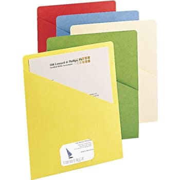 Smead® Slash File Jackets Convenience Pack, 9-1/2" X 11", Assorted, Pack Of 25
