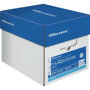 Office Depot® Brand Multipurpose Paper, 8-1/2" x 11", Case Of 5 Reams