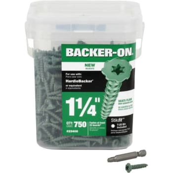 Image for Backer-On #9 X 1-1/4 In. Serrated Flat Head Star Cement Board Screws (750-Pack) from HD Supply