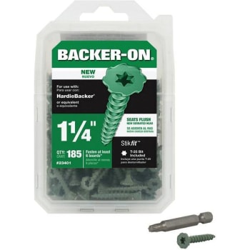 Image for Backer-On #9 X 1-1/4 In. Serrated Flat Head Star Cement Board Screws (185-Pack) from HD Supply