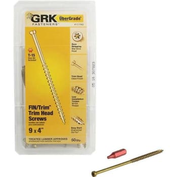 Image for Grk Fasteners #9 X 4 In. Star Drive Trim Finishing Head Screws (50-Pack) from HD Supply