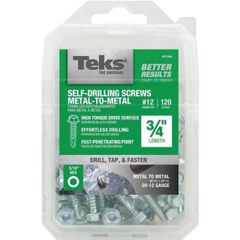 Image for Teks #12 X 3/4 In. External Hex Flnge Hex-Head Self-Drilling Screws (120-Pack) from HD Supply