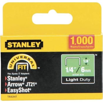 Image for Stanley 1/4 in. Light-Duty Staples (1000-Pack) from HD Supply