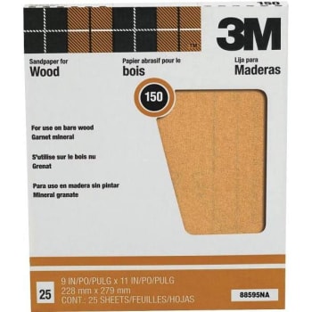 Image for 3M Pro-Pak 9 in. x 11 in. 150A Grit Garnet Sandpaper (25-Pack) from HD Supply