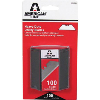 Image for American Line 2-Notch Utility Blades W/ Dispenser (100-Pack) from HD Supply