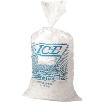 Image for Elkay 9 in. x 3 in. x 21 in. 10 lb. Bag Metallocene Ice Gusset w/ Ties Printed (1000-Case) from HD Supply