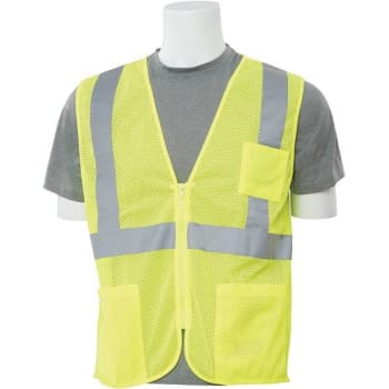 Image for Erb S363p Size L Hi Viz Economy Poly Mesh Safety Vest (Lime) from HD Supply