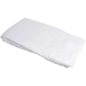 Image for 94 In. X 120 In. White Queen XL Flat Sheet W/ Sateen Stripes (12-Case) from HD Supply