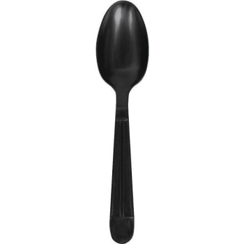 Image for Primesource Black Polystyrene Heavy-Weight Wrapped Teaspoon (1000-Case) from HD Supply