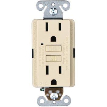 Image for Faith 15A 125V GFCI Duplex Outlet w/ Indicator Light (Ivory) (10-Pack) from HD Supply