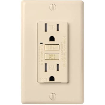 Image for Faith 15a 125v Tamper-Resistant Gfci Outlet W/ Indicator Light (Ivory) (10-Pack) from HD Supply