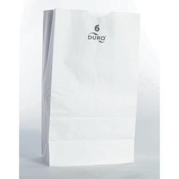Image for Duro 6# 6 In. X 3-5/8 In. X 11-1/16 In. Standard White Grocery Bags (500-Pack) from HD Supply