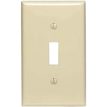 Image for Leviton 1-Gang Midway Toggle Nylon Wall Plate (Ivory) (10-Pack) from HD Supply