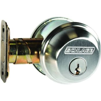Image for Schlage Single Cylinder Deadbolt (Satin Chrome) from HD Supply