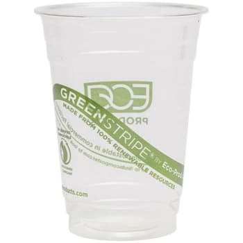 Image for Eco-Products 16 Oz. Green Stripe Renewable And Compostable Cold Cup (1000-Case) from HD Supply