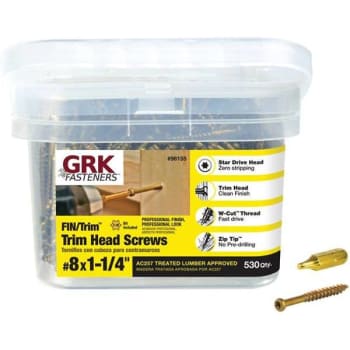 Image for Grk Fasteners #8 In. X 1-1/4 In. Star Drive Trim-Head Finish Screw (530-Pack) from HD Supply