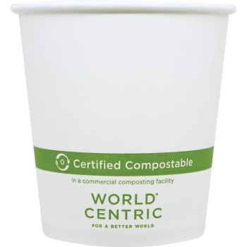 Image for World Centric 10 Oz. White Paper Cup Hot Pla Compostable (1000-Case) from HD Supply