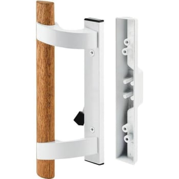 Image for Anvil Mark Mortise-Style Diecast Patio Door Handle W/ Wood Handle (Black) from HD Supply