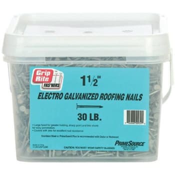 Image for Grip-Rite #11 X 1-1/2 In. 30 Lb. Electro-Galvanized Steel Roofing Nails from HD Supply
