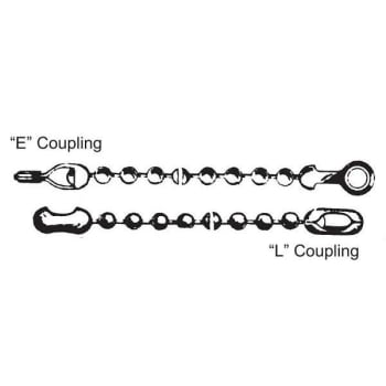 Image for Ball Chain 11 in. #10 Beaded Chain w/ "AD" Coupling (Nickel-Plated Brass) from HD Supply