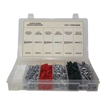 Image for Conical Plastic Anchors with Screws Assortment Plastic Tray from HD Supply