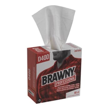 Image for Brawny Professional D400 White Disposable Cleaning Towel Tall Box (10-Case) from HD Supply