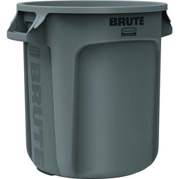 Image for Rubbermaid Commercial Brute 10 Gal. Round Open-Top Trash Can (Gray) from HD Supply