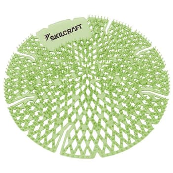 Skilcraft Ability One Urinal Screen Deodorizer, Calypso Lime, Case Of 10