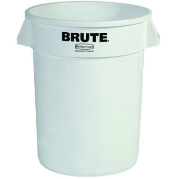 Image for Rubbermaid Commercial 32 Oz. Brute Round Open-Top Trash Can (White) from HD Supply