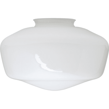 Image for White Schoolhouse Glass 5H x 7" Diameter 4" Fitter Pack of 4 from HD Supply