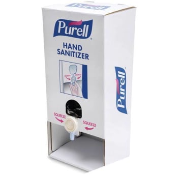 Image for Purell Push-Style 1000ml White Cardboard Hand Sanitizer Tabletop Stand Dispenser (2-Case) from HD Supply