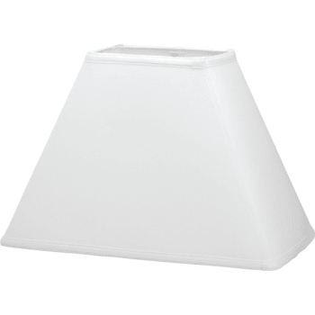 Image for Rectangular Hardback Linen Lamp Shade 5 X 7" Top 9 X 16" Bottom  White Pack Of 6 from HD Supply